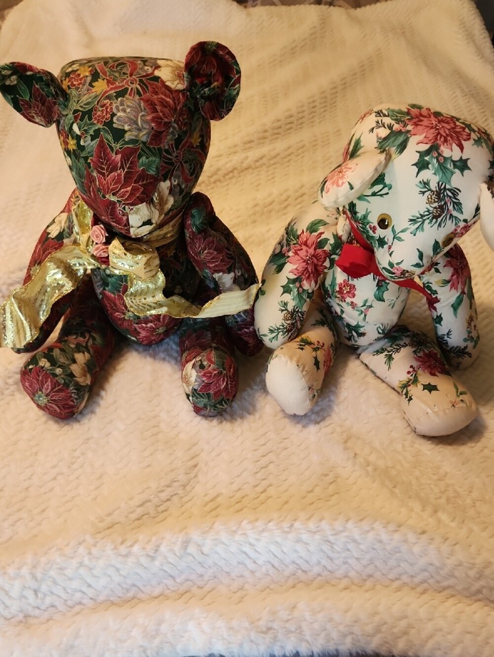Vintage Country Cottagecore Holiday Plush Lot Of 2